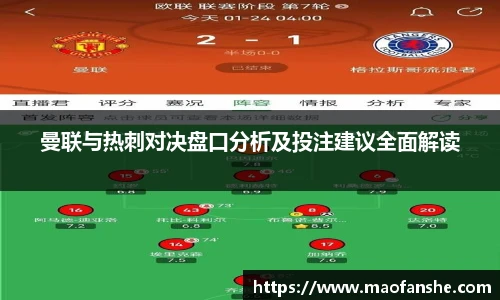 曼联与热刺对决盘口分析及投注建议全面解读